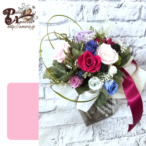 プリザーブドフラワー　パリのミニブーケ