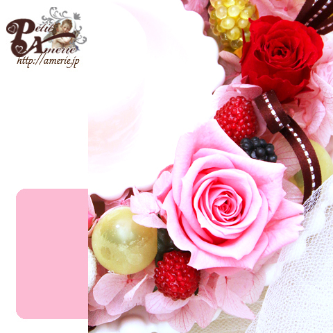 プリザーブドフラワー　キャンドルアレンジ