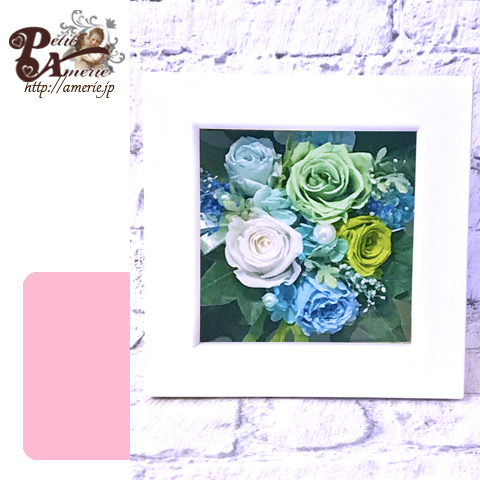 プリザーブドフラワー　スクエアフレーム