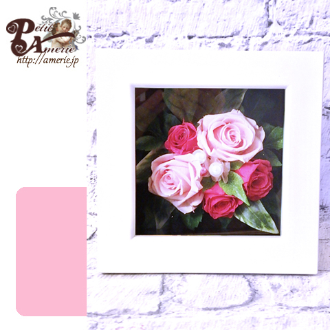 プリザーブドフラワー　スクエアフレーム