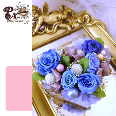 プリザーブドフラワー　ローズいっぱいのハートアレンジ