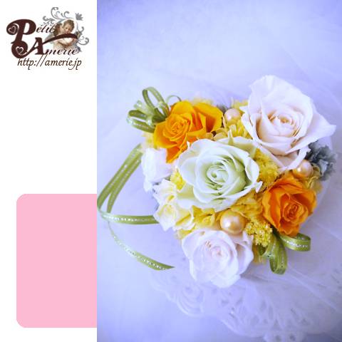 プリザーブドフラワー　ブルーミングハート開花レッスン付