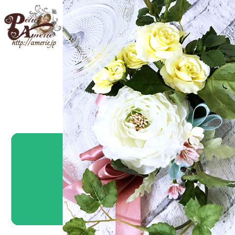 アーティフィシャルフラワー　アフタヌーンティープレート