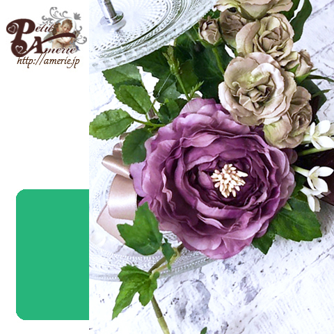 アーティフィシャルフラワー　アフタヌーンティープレート