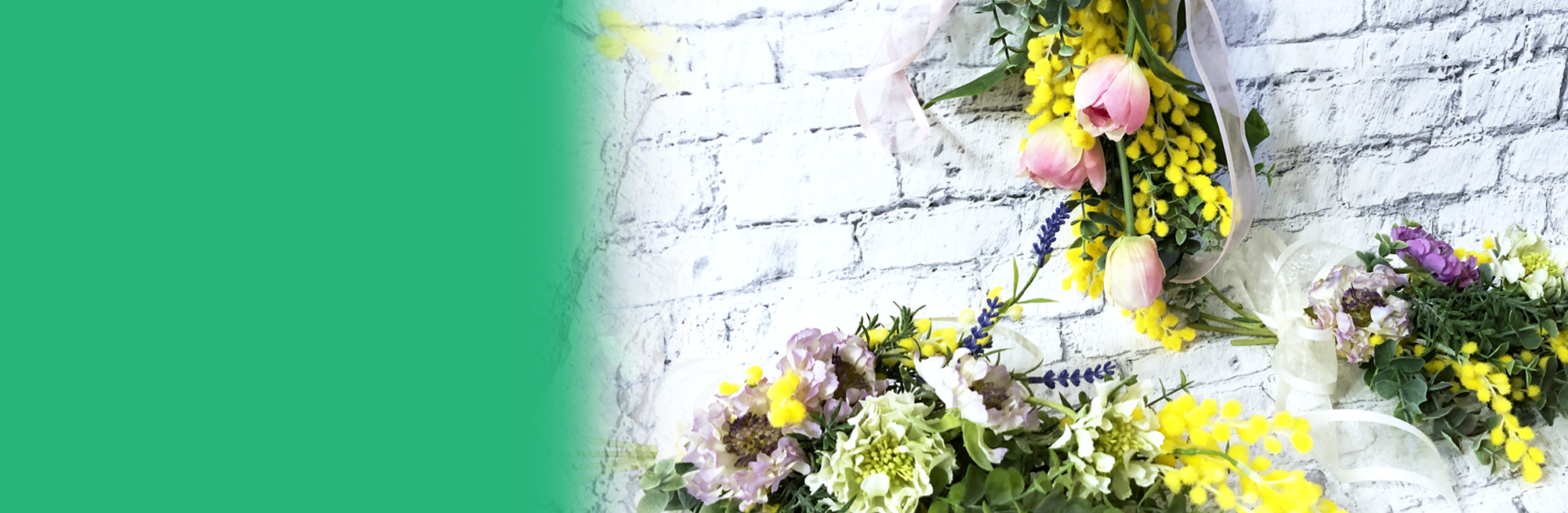 アーティフィシャルフラワー　吊り下げスワッグ