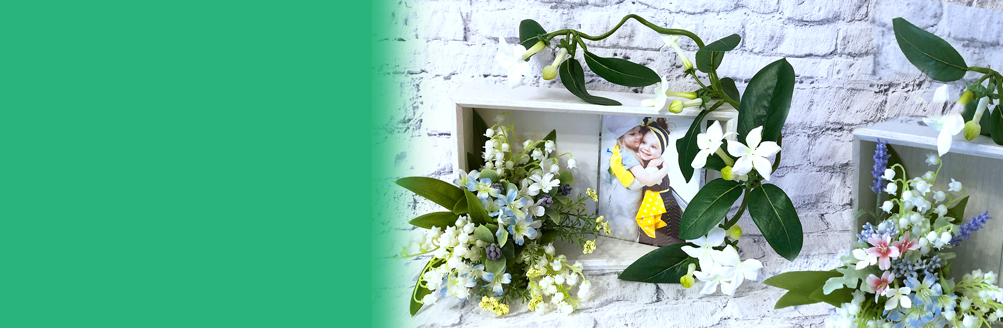 アーティフィシャルフラワー　フォトフレーム