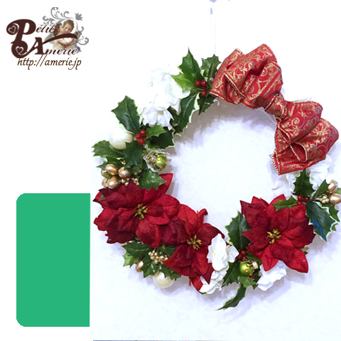 アーティフィシャルフラワー　クリスマスリース