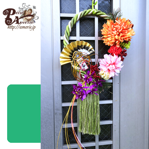アーティフィシャルフラワー　しめ縄飾り